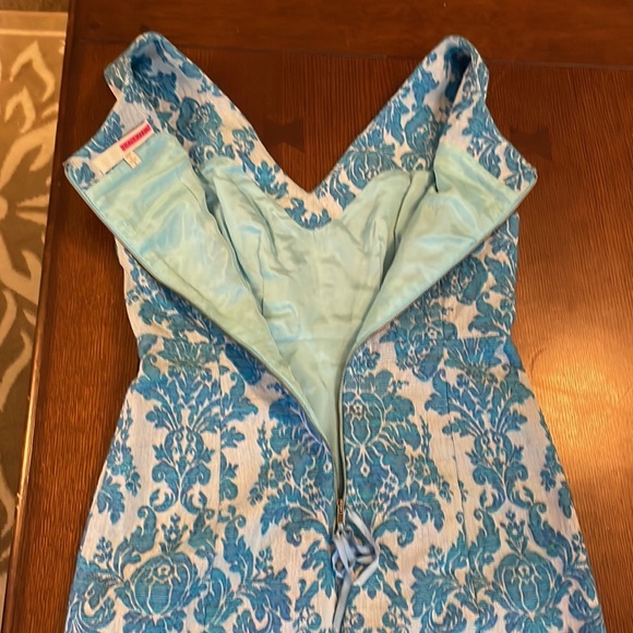 Tracy Reese dress. Tapestry Jacquard Brocade material. Size 6 Beautiful blue - Picture 6 of 11